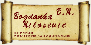 Bogdanka Milošević vizit kartica
